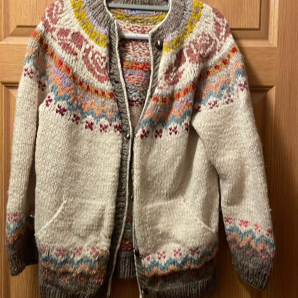 Vintage Mad River Imports wool cardigan